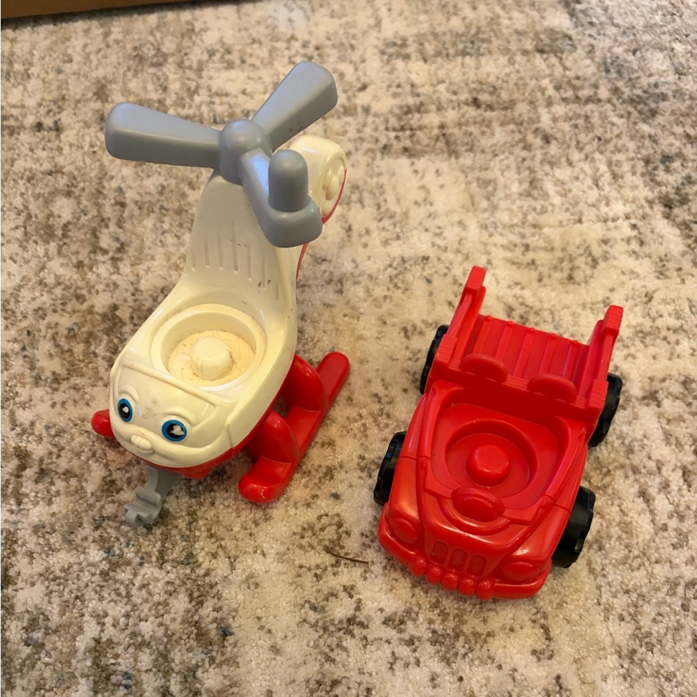 Fisher Price Little People Helicopter & car